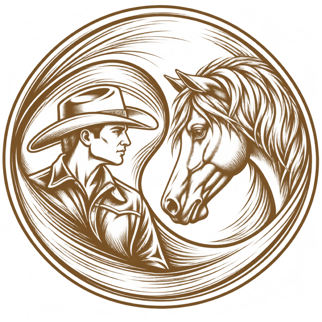 Collective Horsemanship cowboy and horse emblem