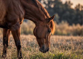 Replaceable photograph placeholder: horse in a field
